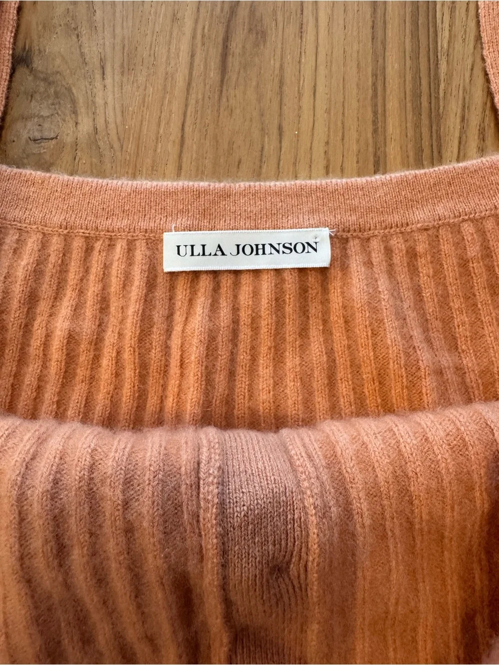 ULLA JOHNSON Wool & Cashmere Ribbed Cropped Tank Top Women’s XL Button Front - Picture 6 of 11